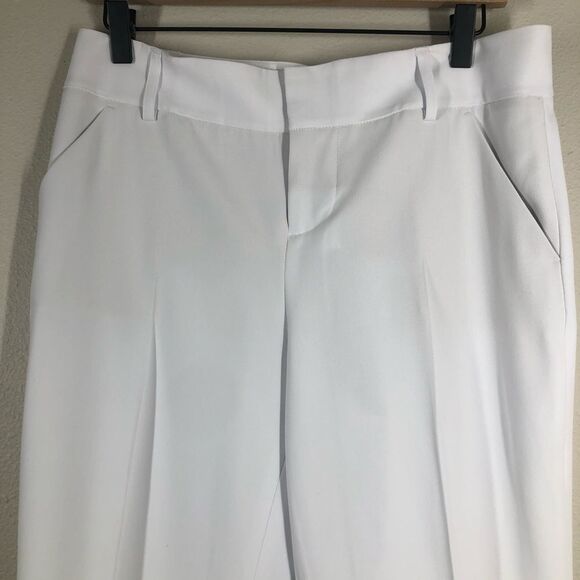 Alice + Olivia Classics White Straight Leg Dress Pants Size 8 - Picture 2 of 8